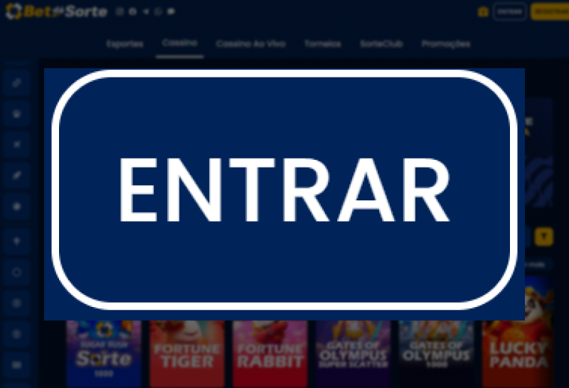 Botão “Entrar” para acessar a conta BetDaSorte