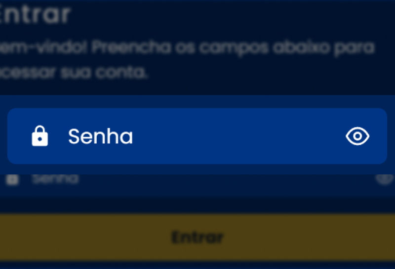 Campo para usuário, CPF, e-mail ou telefone no login BetDaSorte