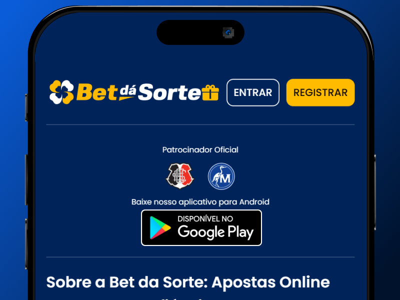Instalação do aplicativo BetDaSorte no smartphone