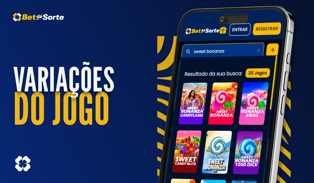 Banner Variações do Jogo com smartphone exibindo app BetDaSorte e texto VARIAÇÕES DO JOGO